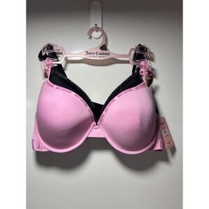 Juicy Couture Sexy Stand Out Straps Pink Black Sz 40C Set Of 2 NWT Quick Ship